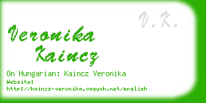 veronika kaincz business card